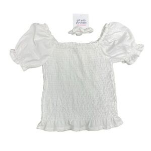 Star Ride Girls Smocked Top with Matching Scrunchie- NWT
